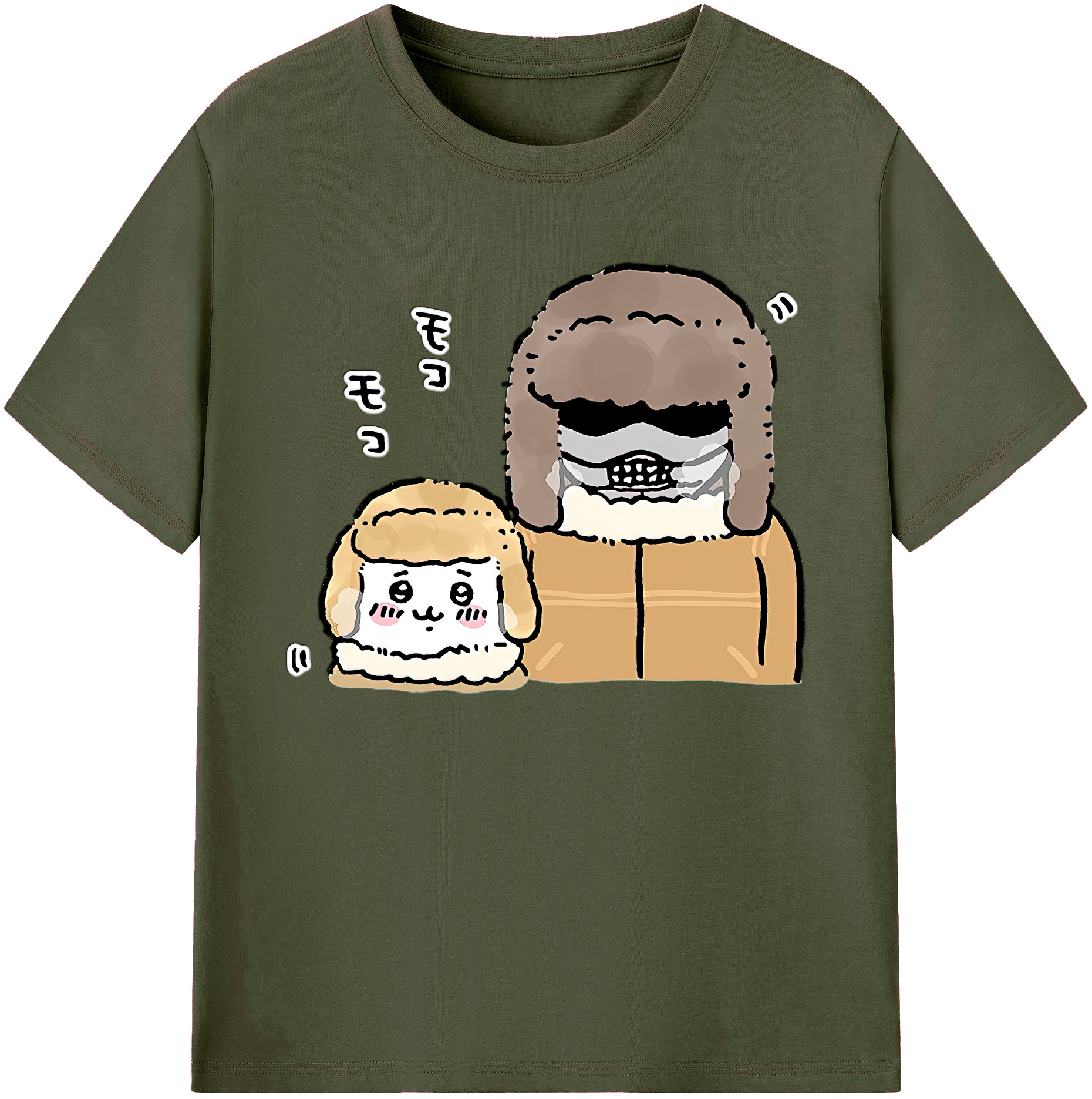 （画像用） ちいかわ 労働の鎧さん Chii-kawa Mr. Armor of Labor 綿100％ メンズ半袖Tシャツ｜肌触りやわらか＆通気性